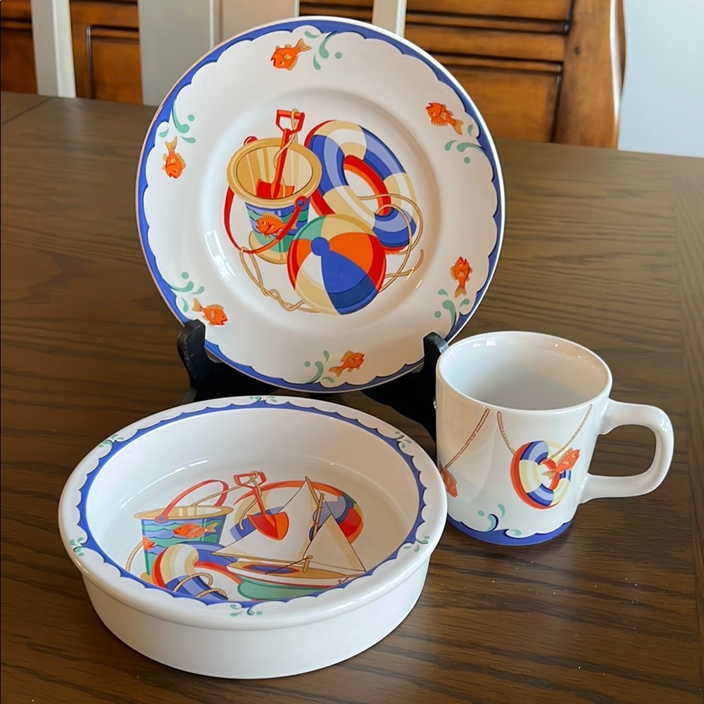 NWOT TIFFANY & Co.SEASHORE KIDS DINNERWARE SET 1990’s